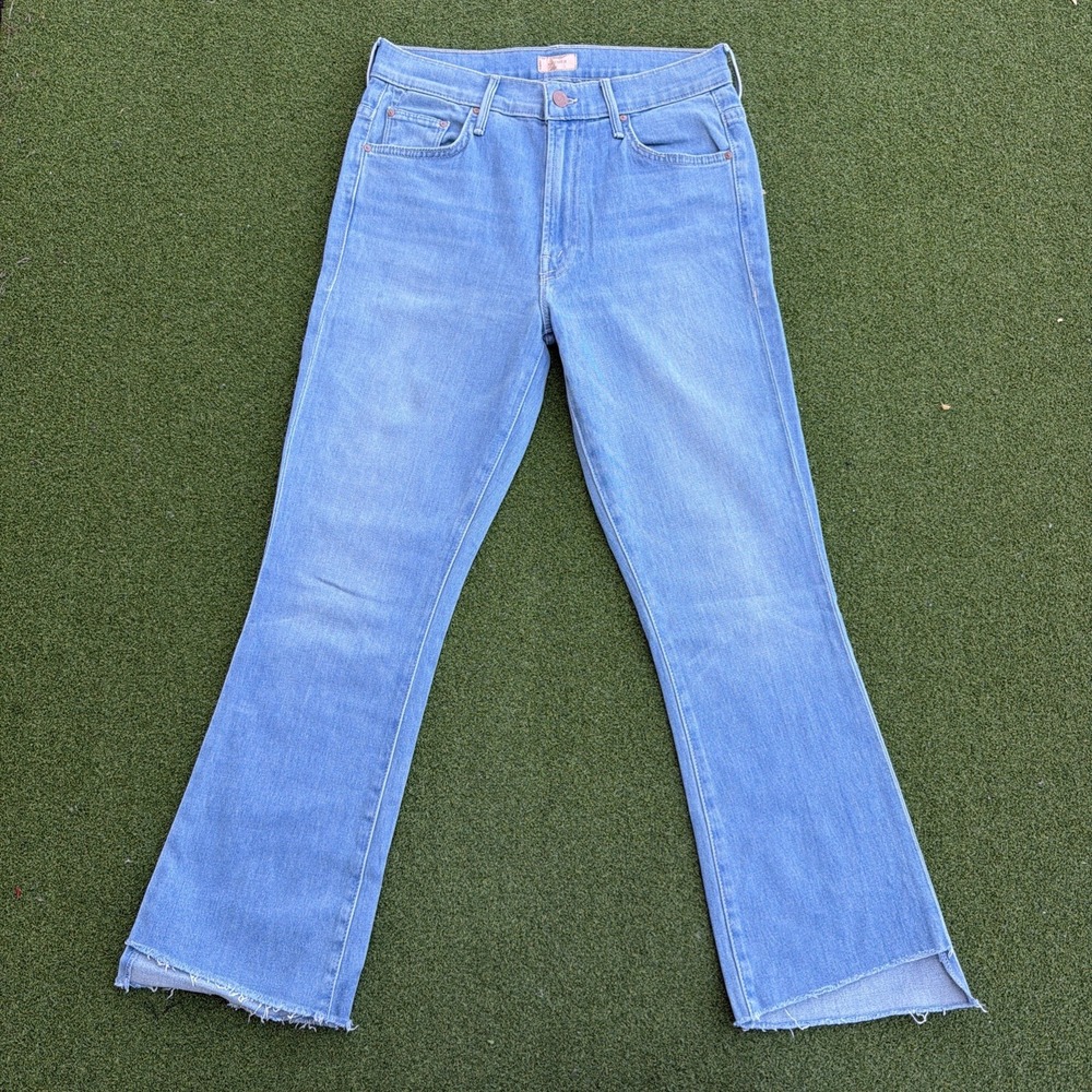 MOTHER Womens The Insider Crop Step Fray Stretch Jeans Hold My Hand Wash Size 28